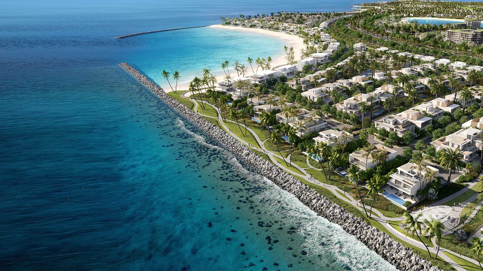 Beachfront villas in Dubai Islands
